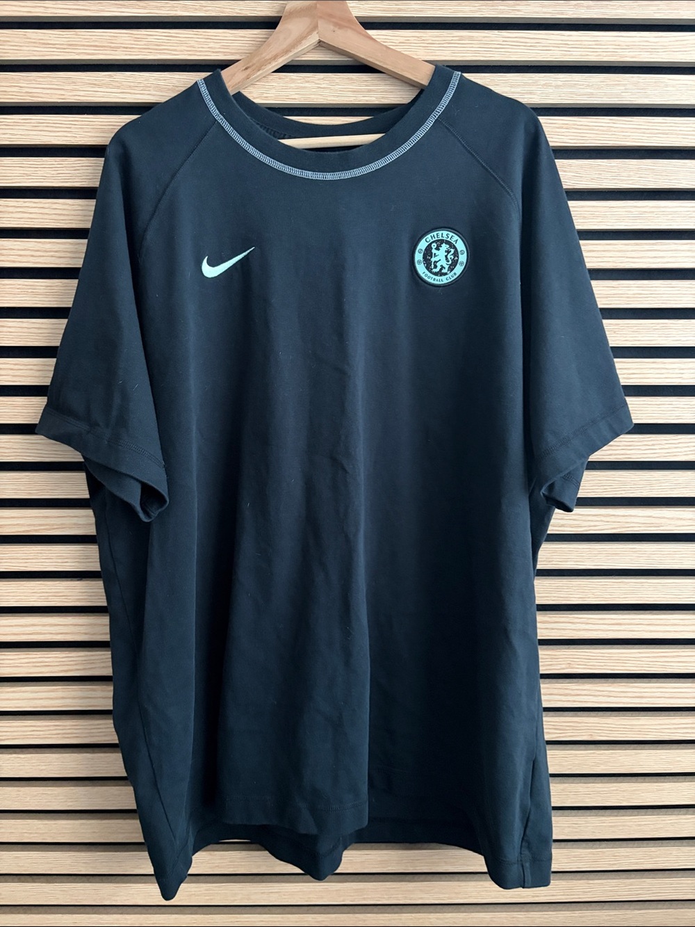 Nike Black Chelsea FC Training Shirt with Teal Accents